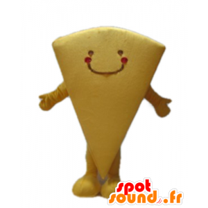 Pie mascot, yellow cake, giant - MASFR23829 - Mascots of pastry