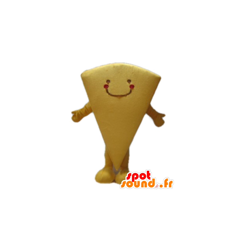 Pie mascot, yellow cake, giant - MASFR23829 - Mascots of pastry