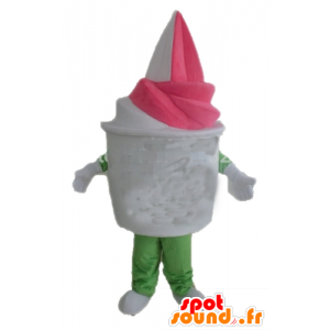 Ice pentola mascotte gigante vaniglia fragola - MASFR23831 - Mascotte di fast food