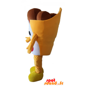 Ijs kegel mascotte, chocolade snoepjes - MASFR23832 - Fast Food Mascottes