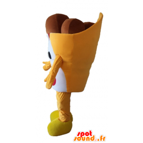 Ice cream cone mascot, chocolate candy - MASFR23832 - Fast food mascots