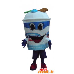 Mascotte Topf Eisriesen, blau und weiß, mit Süßigkeiten - MASFR23837 - Essen-Maskottchen