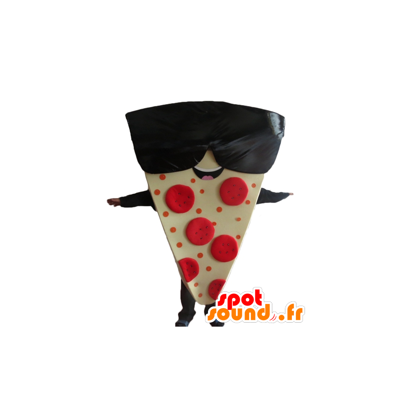 Mascot fra gigantiske pizza med solbriller - MASFR23838 - Pizza Maskoter