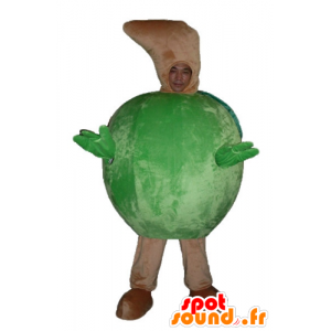 Giant green apple mascot, all round - MASFR23842 - Fruit mascot