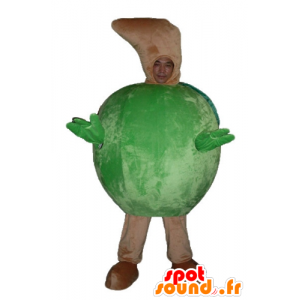 γιγαντιαίο πράσινο μήλο μασκότ, όλες τις εποχές - MASFR23842 - φρούτων μασκότ