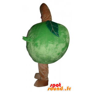 Kæmpe grøn æble maskot, hele vejen rundt - Spotsound maskot
