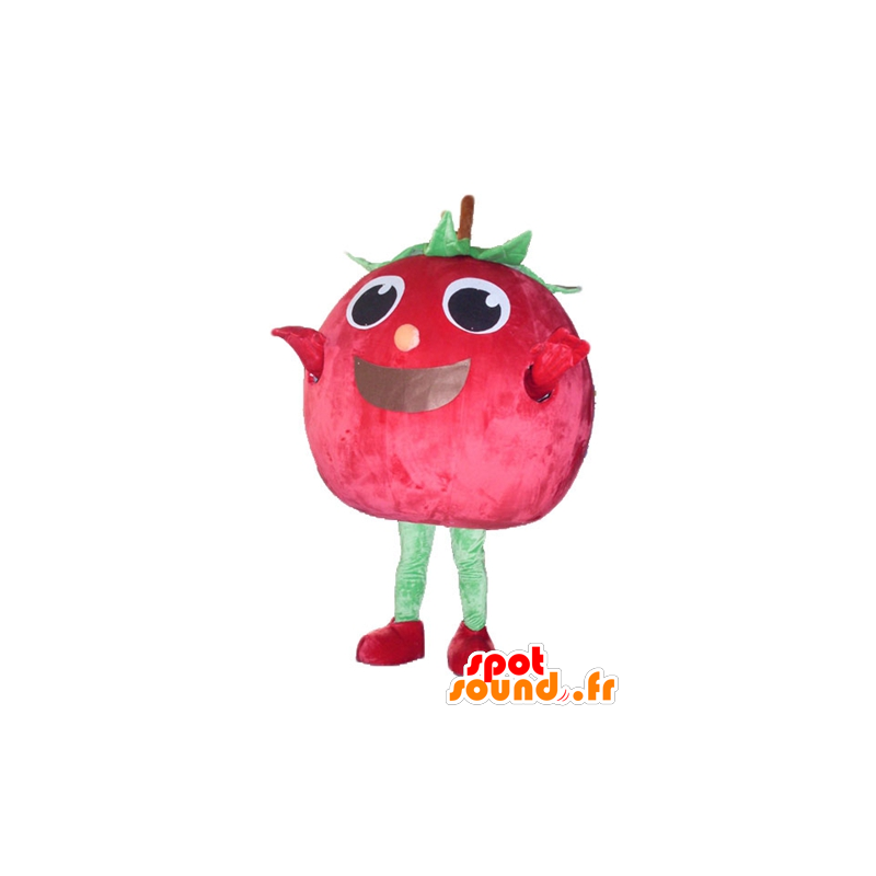 κεράσι μασκότ, γιγαντιαία φράουλα, κόκκινο και πράσινο - MASFR23843 - φρούτων μασκότ