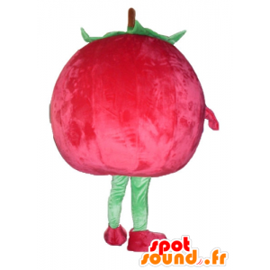 Cherry mascot, giant strawberry, red and green - MASFR23843 - Fruit mascot