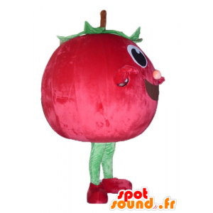 Kirsche-Maskottchen, riesigen Erdbeere, rot und grün - MASFR23843 - Obst-Maskottchen