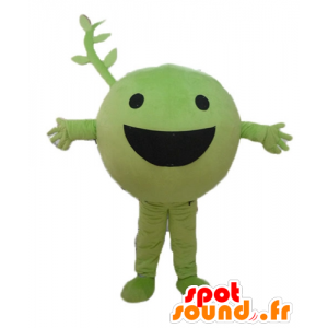 Ervilhas mascote, frutas, vegetais verdes, muito sorridente - MASFR23847 - Mascotes de frutas e legumes