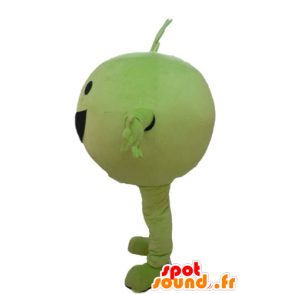 Mascotte de petit pois, de fruit, de légume vert, très souriant - MASFR23847 - Mascottes de fruits et légumes