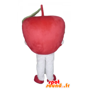 Appel rood mascotte, reus en glimlachen - MASFR23849 - fruit Mascot