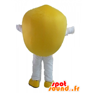 Lemon mascot, giant and smiling - MASFR23850 - Fruit mascot