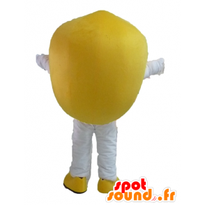 Lemon mascot, giant and smiling - MASFR23850 - Fruit mascot