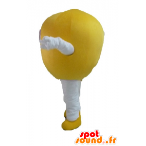 Mascotte de citron jaune, géant et souriant - MASFR23850 - Mascotte de fruits