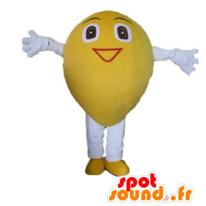 Citron maskot, obří a usměvavý - MASFR23851 - fruit Maskot