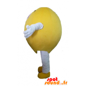 Lemon mascot, giant and smiling - MASFR23851 - Fruit mascot