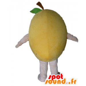 Mascotte de citron jaune, de poire géante - MASFR23852 - Mascotte de fruits