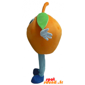 Mascot gigantiske oransje, runde og morsom - MASFR23853 - frukt Mascot