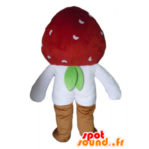 Jahoda maskot je divoká a zábavná vzduchu - MASFR23854 - fruit Maskot