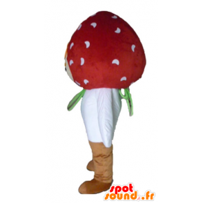 Jahoda maskot je divoká a zábavná vzduchu - MASFR23854 - fruit Maskot