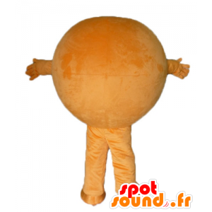 Giant oranssi maskotti ympärillä, ja hymyilevä - MASFR23855 - hedelmä Mascot