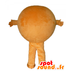 巨大なオレンジ色のマスコット、オールラウンドで笑顔-MASFR23855-フルーツマスコット