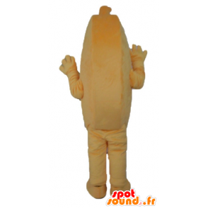 Mascot riesigen Banane, Orange, der schelmische - MASFR23857 - Obst-Maskottchen