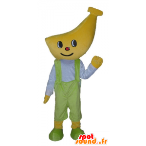 Gutt maskot med en bananformet hode - MASFR23858 - frukt Mascot