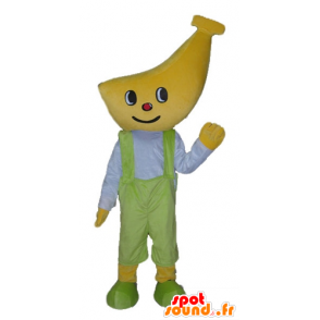 Jongen mascotte met een banaan-vormige kop - MASFR23858 - fruit Mascot