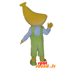 Gutt maskot med en bananformet hode - MASFR23858 - frukt Mascot