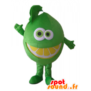 Lime mascote, muito engraçado e sorrindo - MASFR23860 - frutas Mascot