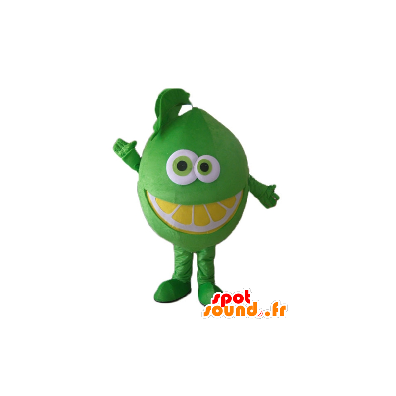 Lime mascotte, erg grappig en lachende - MASFR23860 - fruit Mascot