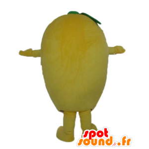 Jätte- och rolig gul citronmaskot - Spotsound maskot