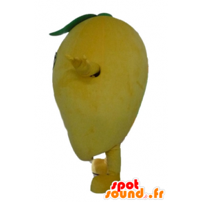 Mascotte de citron jaune géant et rigolo - MASFR23867 - Mascotte de fruits