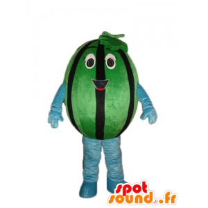 Mascotte de pastèque verte et noire géante - MASFR23877 - Mascotte de fruits