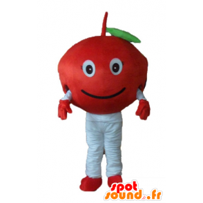 Mascot kersenrood, schattig en glimlachen - MASFR23880 - fruit Mascot