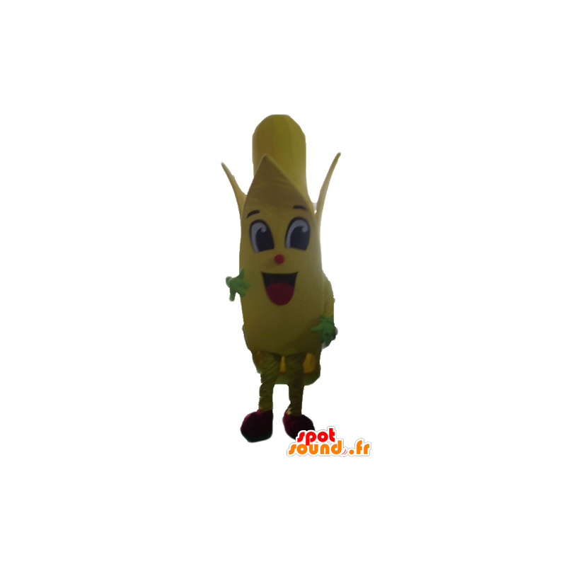 Mascotte de banane jaune géante - MASFR23881 - Mascotte de fruits