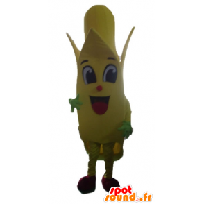 Mascote gigante banana amarela - MASFR23881 - frutas Mascot