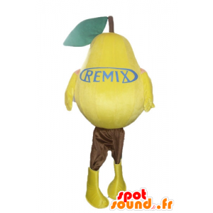 Keltainen päärynä Mascot, jättiläinen, hyvin realistinen - MASFR23884 - hedelmä Mascot