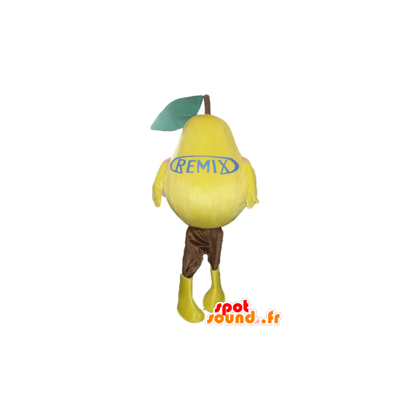 Mascot pera amarela, gigante, muito realista - MASFR23884 - frutas Mascot