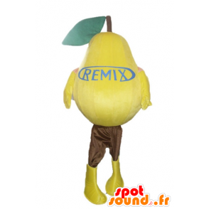 Žlutá hruška maskot, obr, velmi realistický - MASFR23884 - fruit Maskot