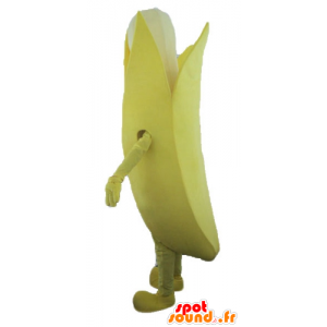 Mascot gul och vit banan, jätte - Spotsound maskot