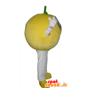 Mascot gul citron, rund og sød - Spotsound maskot kostume