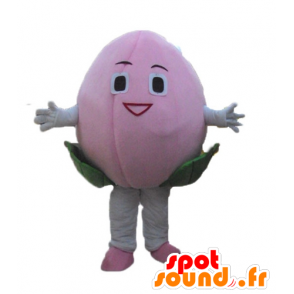 Maskotrosa frukt, blomma, jätte litchi - Spotsound maskot