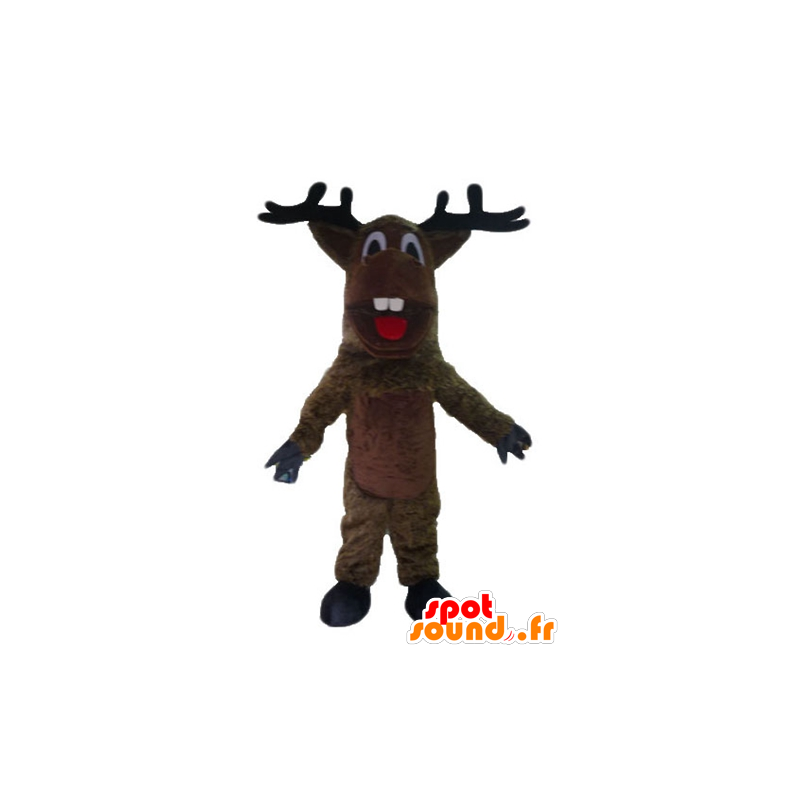 Momentum maskot, villrein brun, med fin wood - MASFR23894 - Forest Animals Momentum maskot, villrein brun, med fin wood - MASFR23894 - Forest Animals