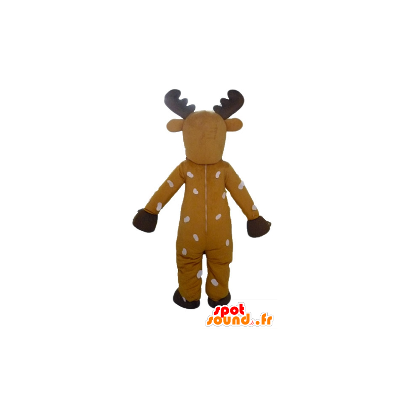 Marrom e mascote rena branca, com um lenço vermelho - MASFR23896 - Forest Animals Marrom e mascote rena branca, com um lenço vermelho - MASFR23896 - Forest Animals