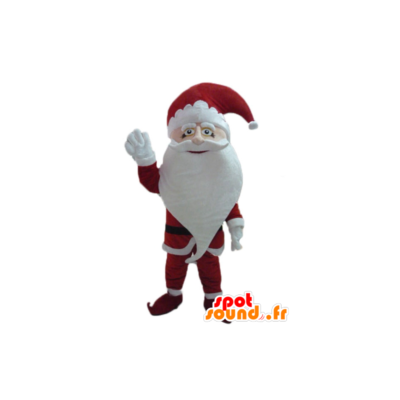 Mascot Joulupukki, pukeutunut perinteisessä asussa - MASFR23897 - joulun Maskotteja