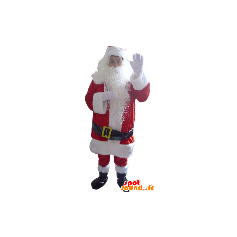 Kerstman in vermomming, met de baard en alle accessoires - MASFR23908 - Kerstmis Mascottes