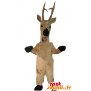 Maskot jelen, jelen, hnědý sobů - MASFR23911 - Stag a Doe Maskoti